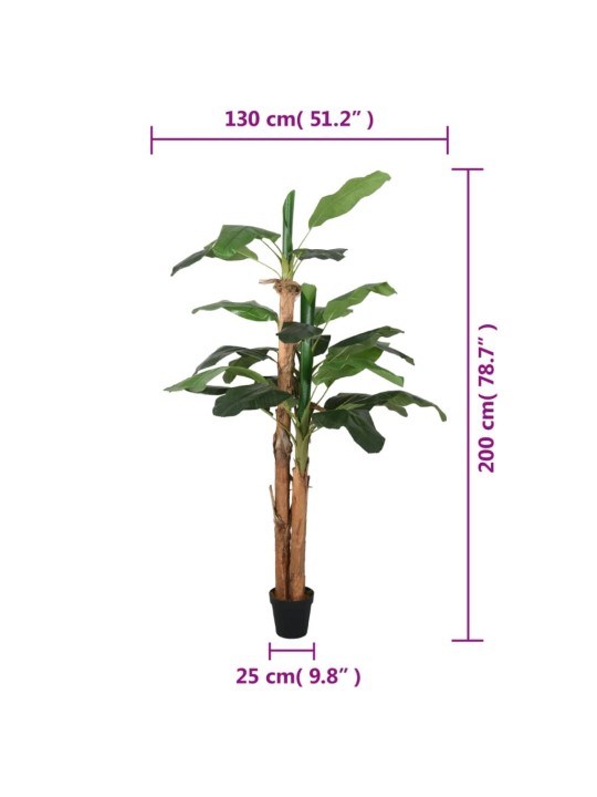 Umělý banánovník 22 listů 200 cm zelený
