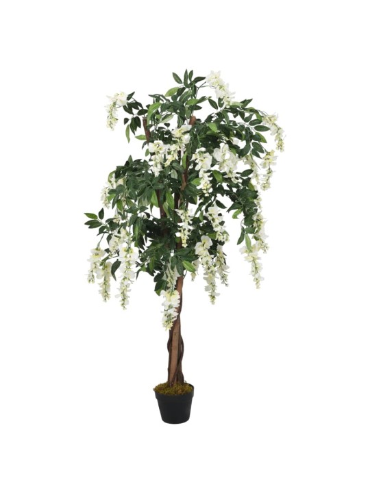 Umělá vistárie 560 listů 80 cm zelená a bílá