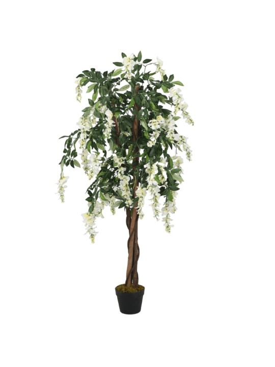 Umělá vistárie 840 listů 150 cm zelená a bílá