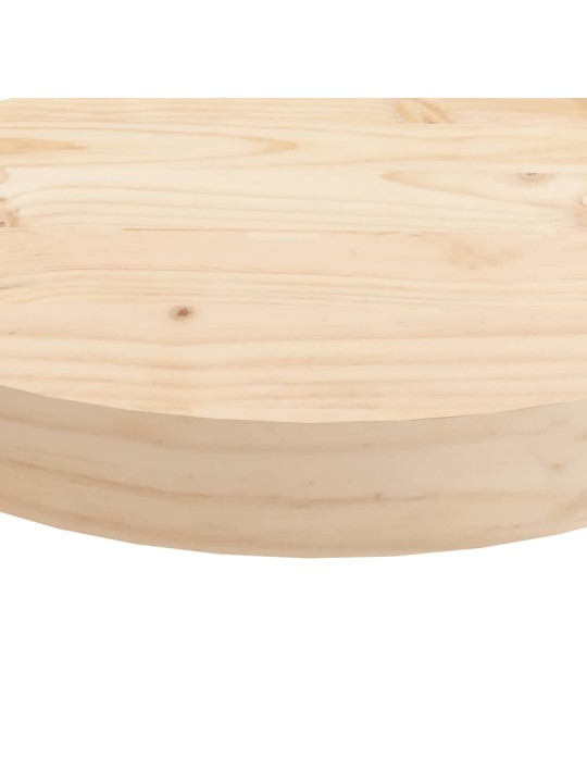 Stolní deska kulatá Ø 40 x 3 cm masivní borové dřevo
