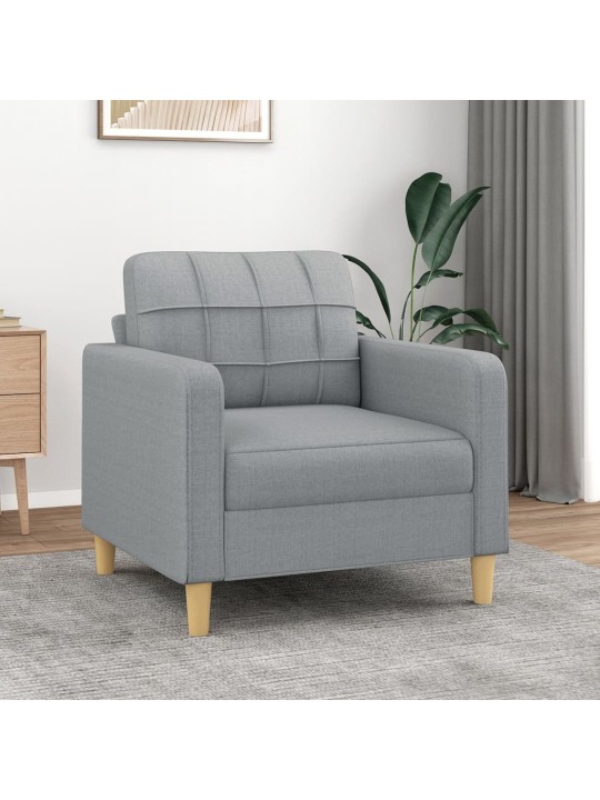 Křeslo světle šedé 60 cm textil
