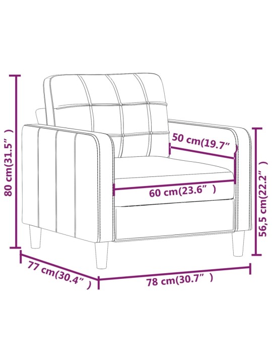 Křeslo vínové 60 cm textil