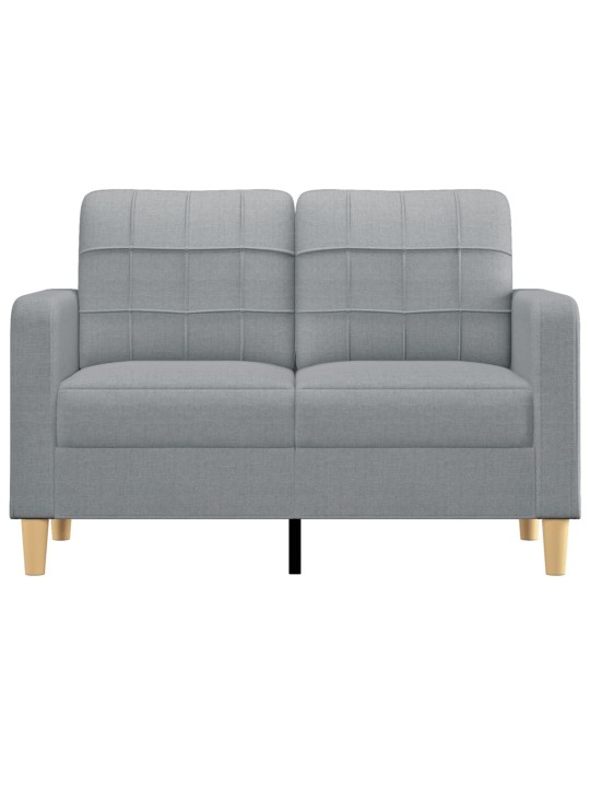2místná pohovka světle šedá 120 cm textil