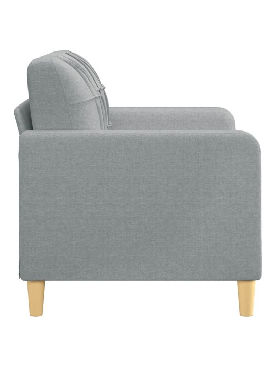 2místná pohovka světle šedá 120 cm textil