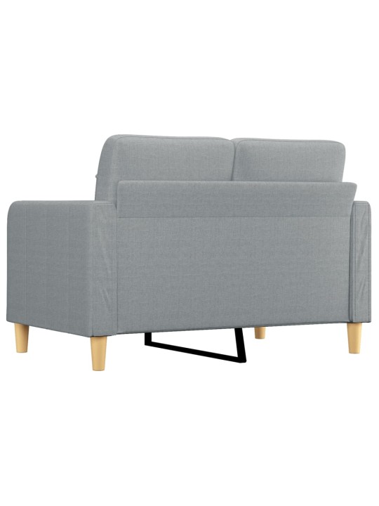 2místná pohovka světle šedá 120 cm textil