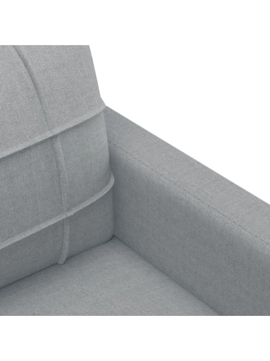 2místná pohovka světle šedá 120 cm textil