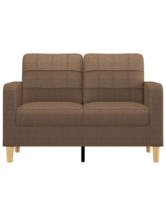 2místná pohovka hnědá 120 cm textil