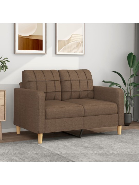 2místná pohovka hnědá 120 cm textil
