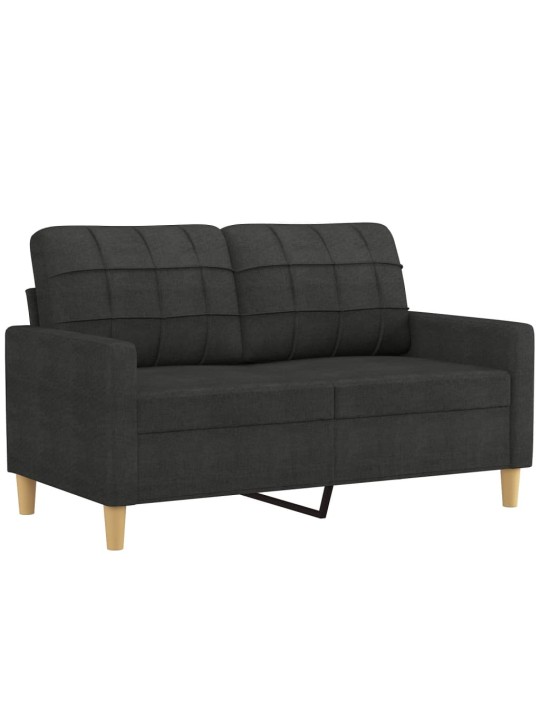 2místná pohovka černá 120 cm textil