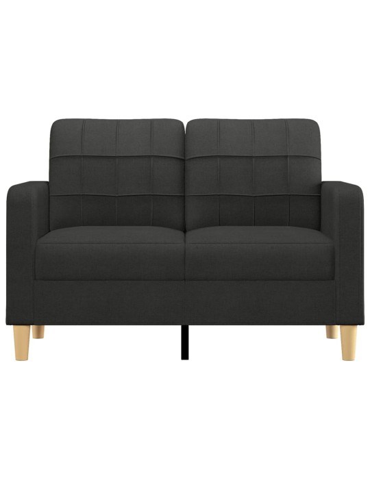 2místná pohovka černá 120 cm textil