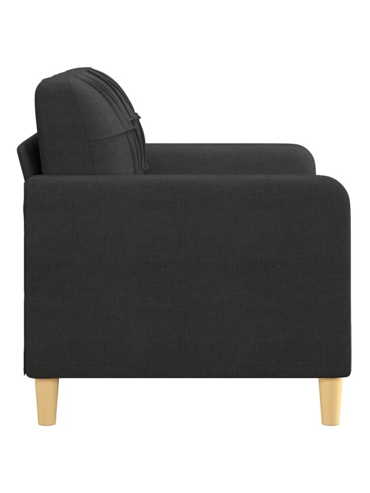 2místná pohovka černá 120 cm textil