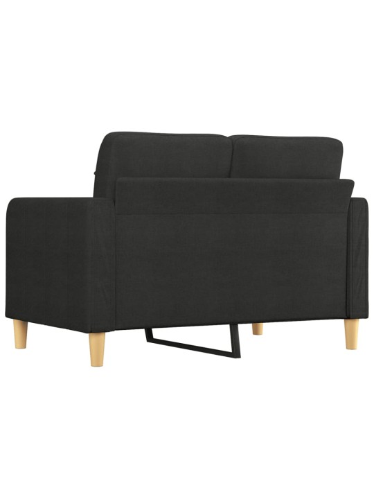 2místná pohovka černá 120 cm textil