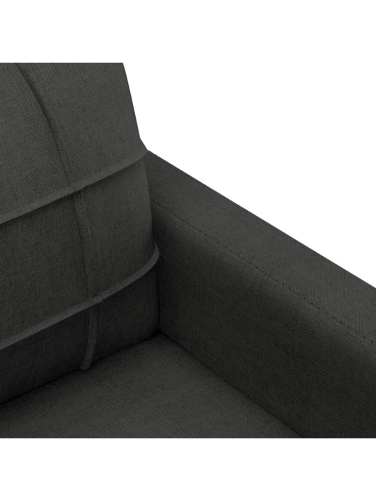 2místná pohovka černá 120 cm textil