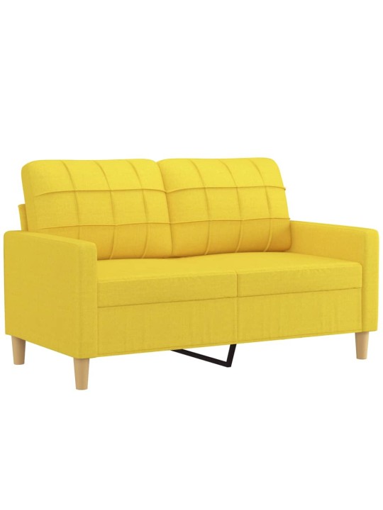 2místná pohovka světle žlutá 120 cm textil