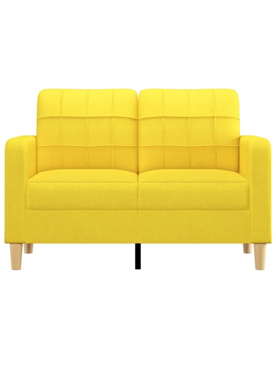 2místná pohovka světle žlutá 120 cm textil