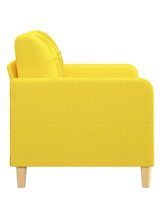 2místná pohovka světle žlutá 120 cm textil