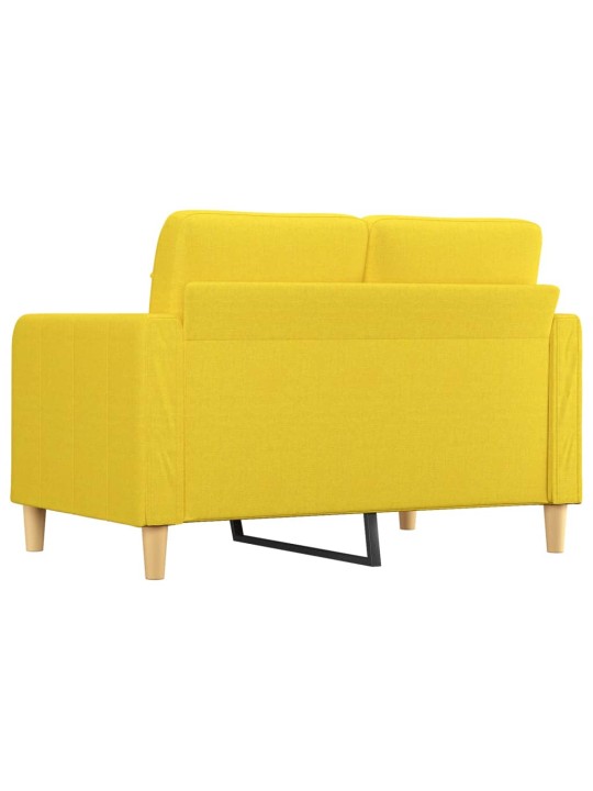 2místná pohovka světle žlutá 120 cm textil