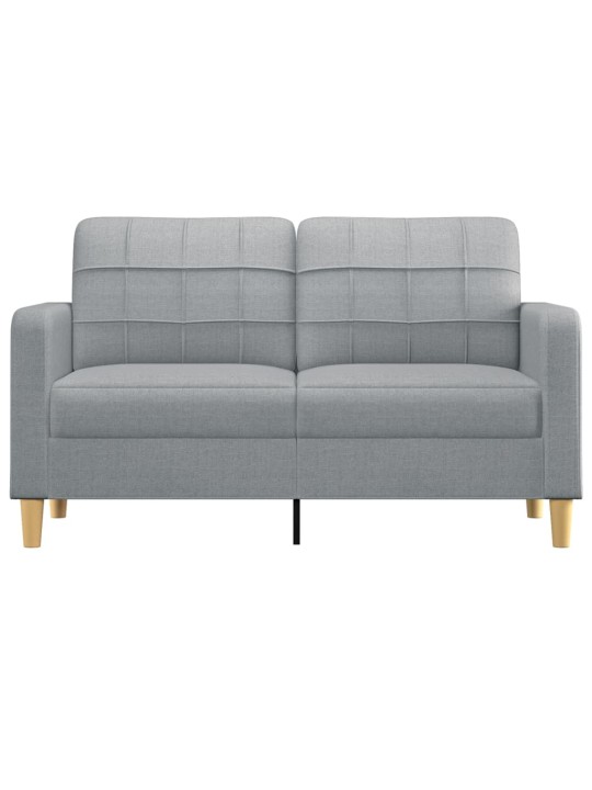 2místná pohovka světle šedá 140 cm textil