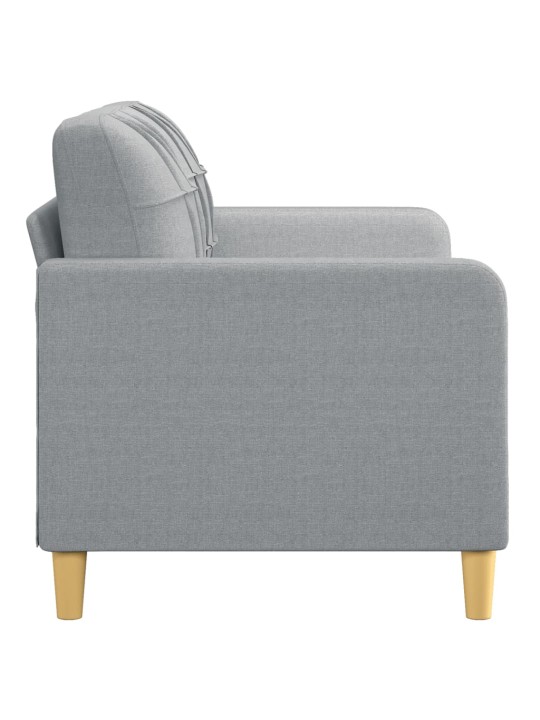 2místná pohovka světle šedá 140 cm textil