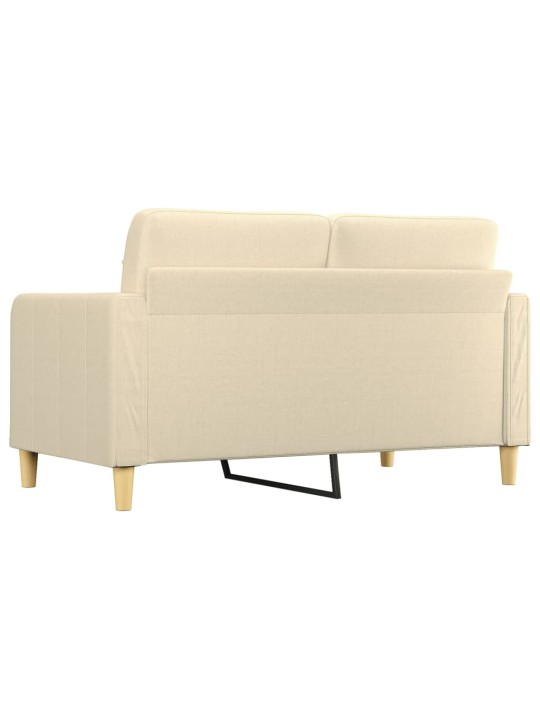 2místná pohovka krémová 140 cm textil
