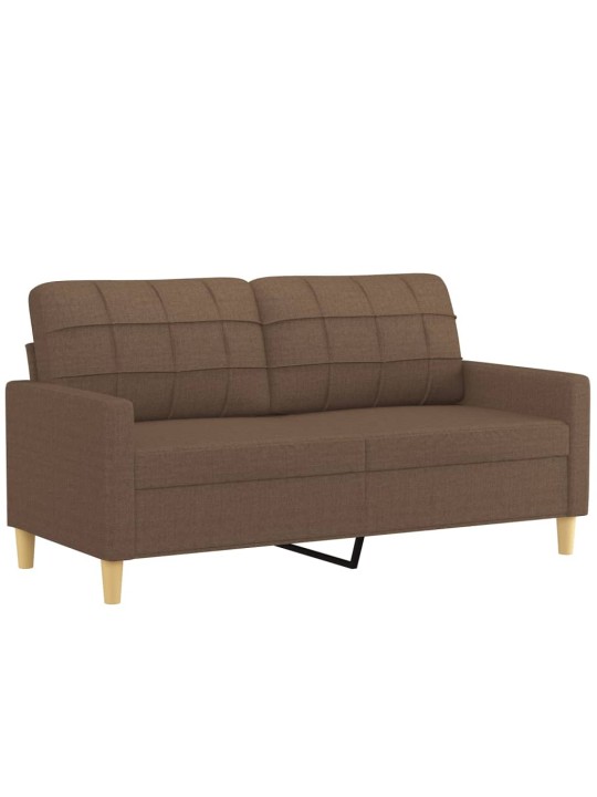 2místná pohovka hnědá 140 cm textil