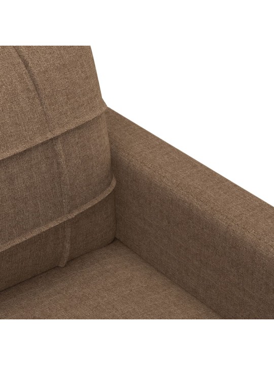 2místná pohovka hnědá 140 cm textil
