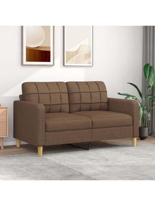 2místná pohovka hnědá 140 cm textil