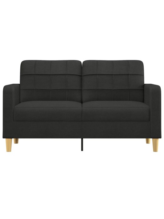 2místná pohovka černá 140 cm textil