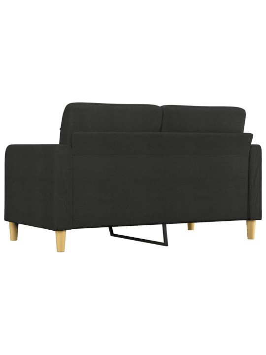 2místná pohovka černá 140 cm textil