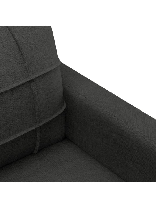 2místná pohovka černá 140 cm textil