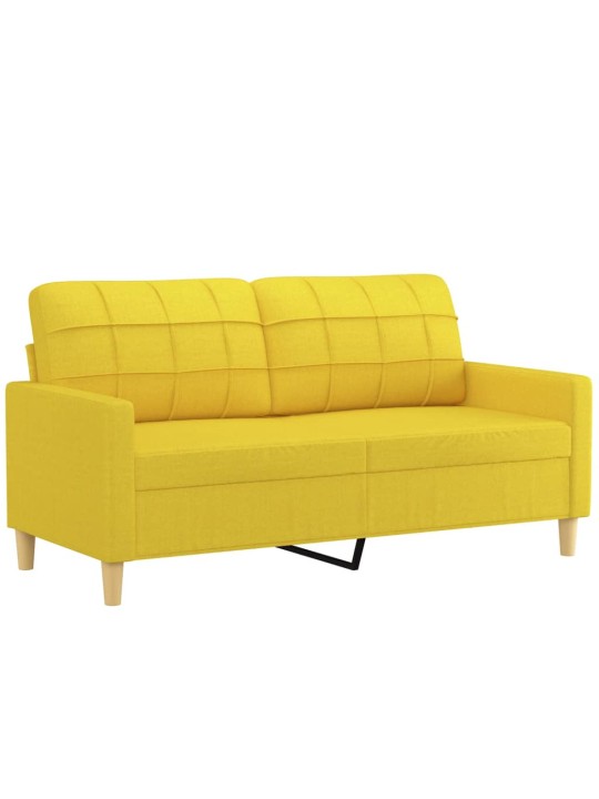 2místná pohovka světle žlutá 140 cm textil