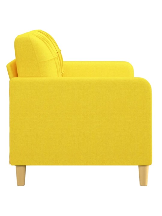 2místná pohovka světle žlutá 140 cm textil