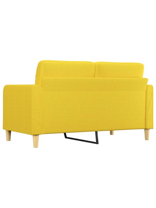 2místná pohovka světle žlutá 140 cm textil