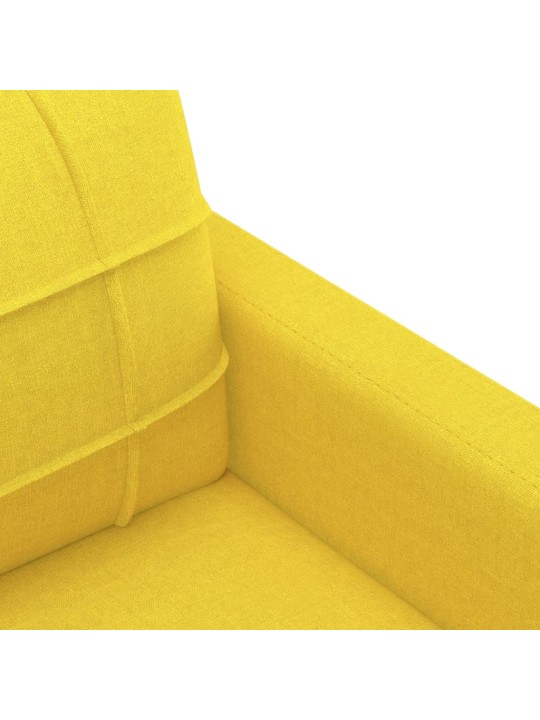 2místná pohovka světle žlutá 140 cm textil