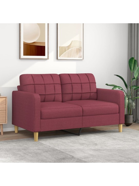 2místná pohovka vínová 140 cm textil