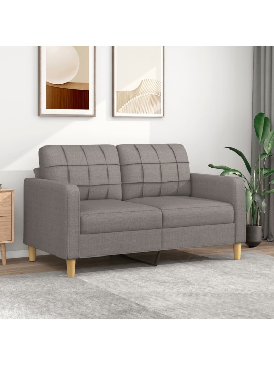 2místná pohovka taupe 140 cm textil