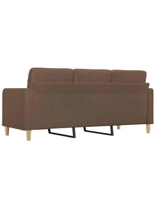 3místná pohovka hnědá 180 cm textil