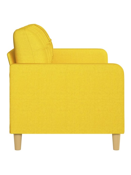 3místná pohovka světle žlutá 180 cm textil