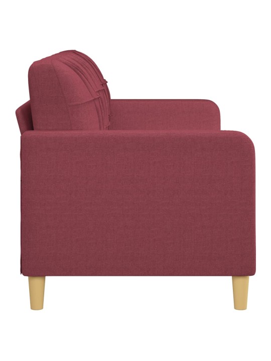 3místná pohovka vínová 180 cm textil