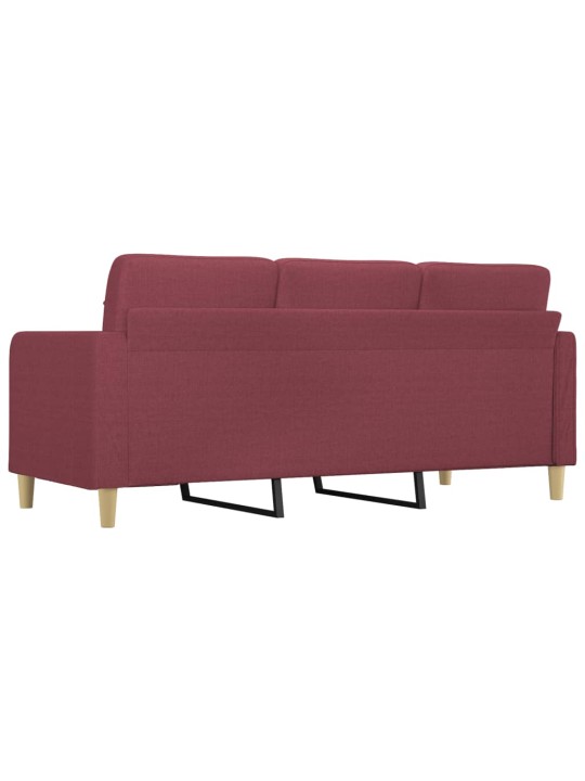 3místná pohovka vínová 180 cm textil