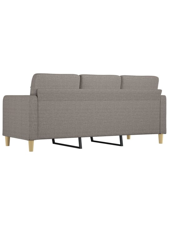 3místná pohovka taupe 180 cm textil