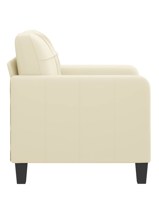 Křeslo krémové 60 cm umělá kůže