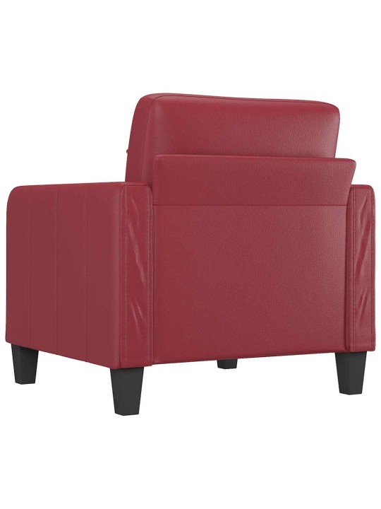 Křeslo vínové 60 cm umělá kůže