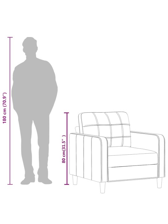 Křeslo cappuccino 60 cm umělá kůže