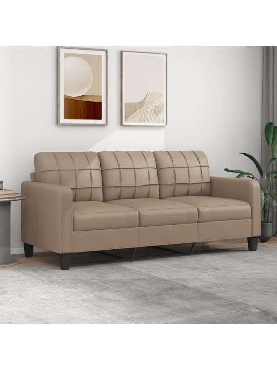 3místná pohovka cappuccino 180 cm umělá kůže