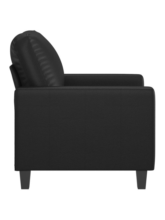 Křeslo černé 60 cm umělá kůže
