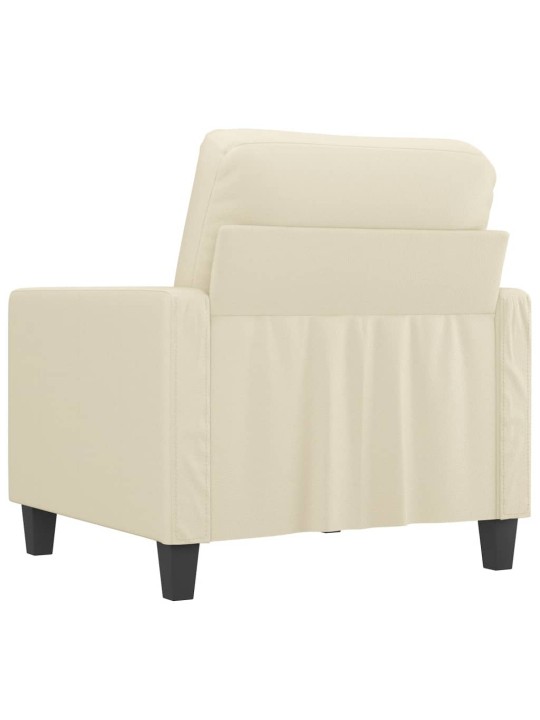 Křeslo krémové 60 cm umělá kůže