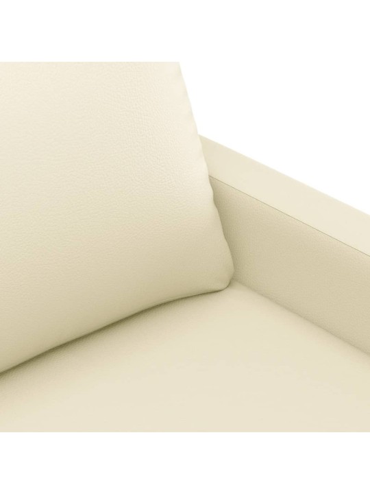 Křeslo krémové 60 cm umělá kůže