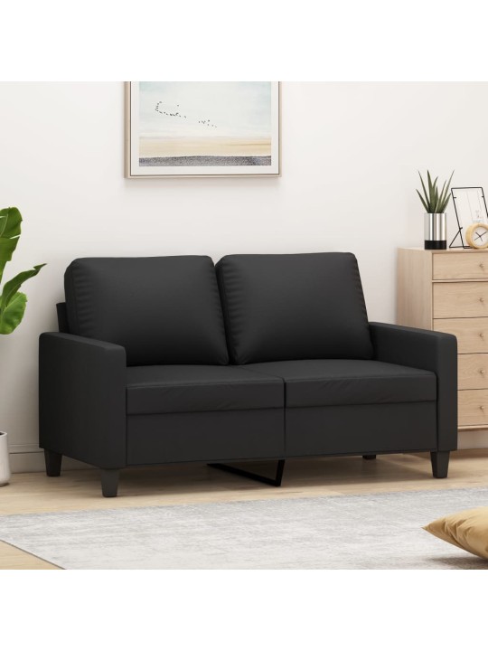 2místná pohovka černá 120 cm umělá kůže