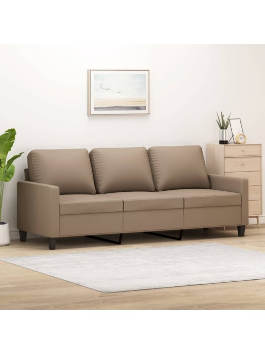3místná pohovka cappuccino 180 cm umělá kůže